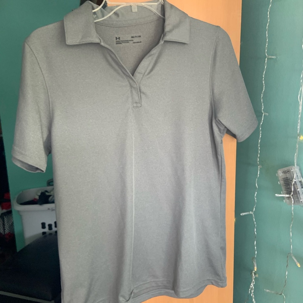 Under Armour grey athletic polo